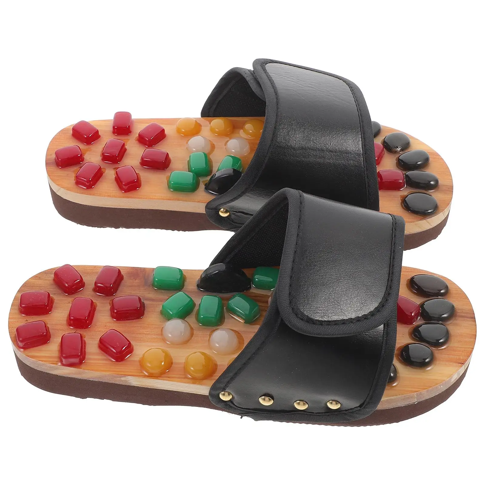 

Massage Slippers Foot Health Care Reflexology Sandals Promote Blood Flow Anti Fatigue Sole Cobblestone Design Professional