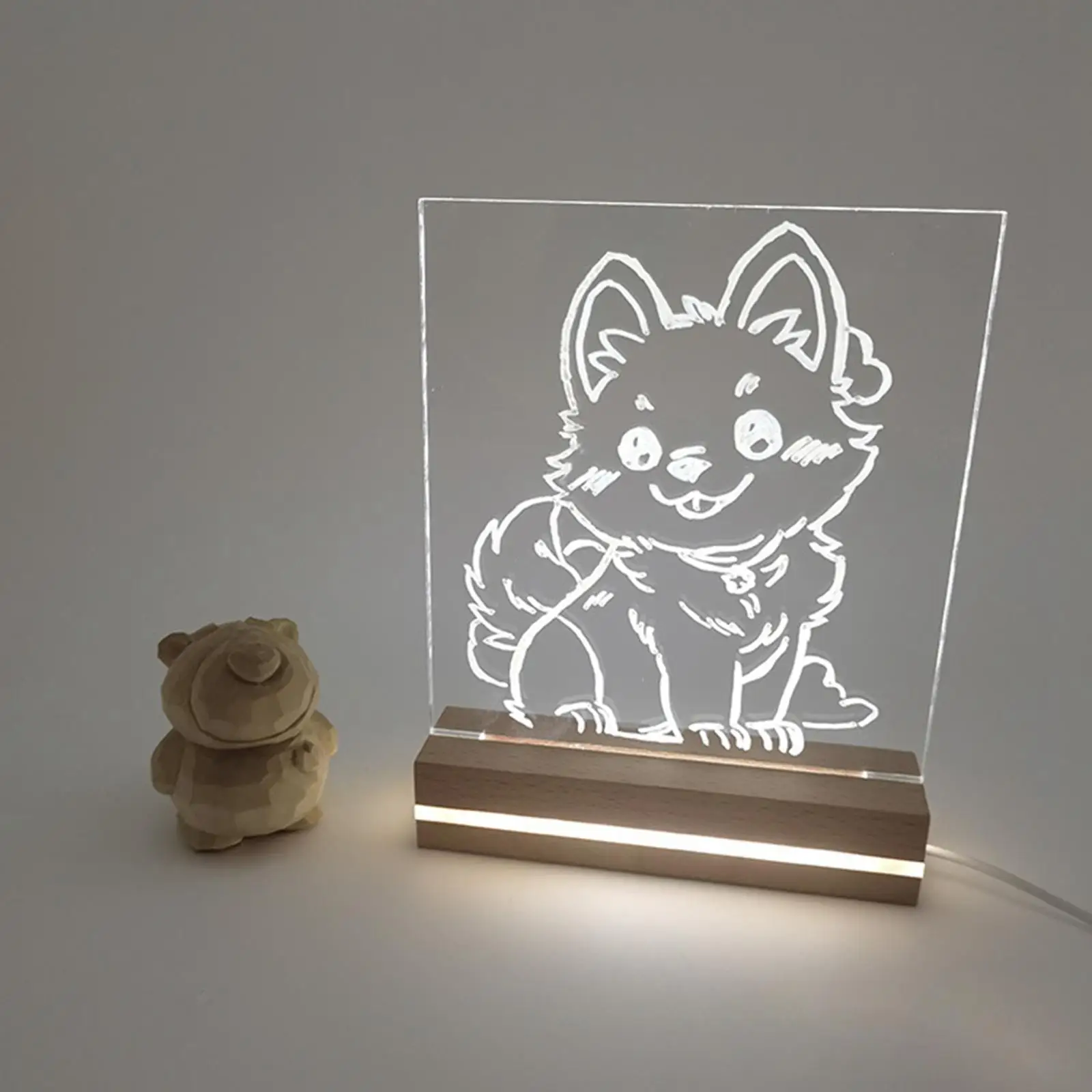 

LED Lights Display Base Photos Pictures Display Wooden LED Light Base Stand