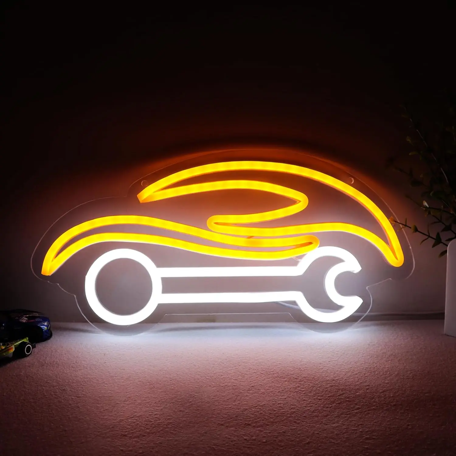 

Car Repairs Neon Signs for Wall Decor LED Repair Shop Workshop Decor Wrench Shaped Neon Light Signs Man Cave