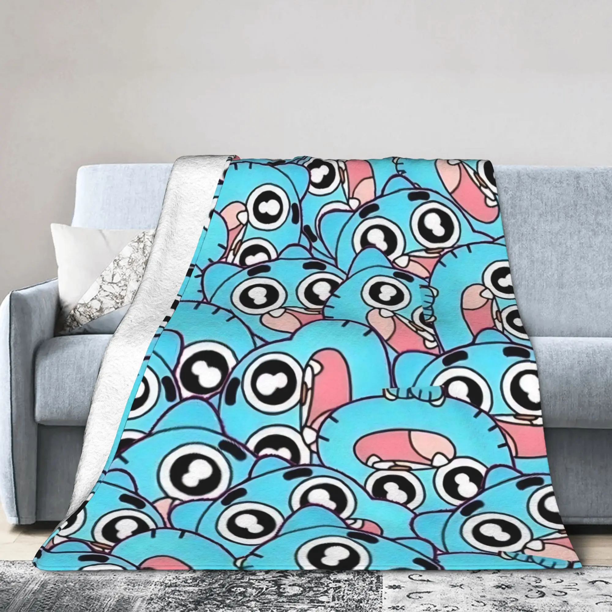 Gumballs Flannel Blanket Amazings Gumballs Awesome Throw Blankets for  Sofa Bedding Lounge 125*100cm Bedspread