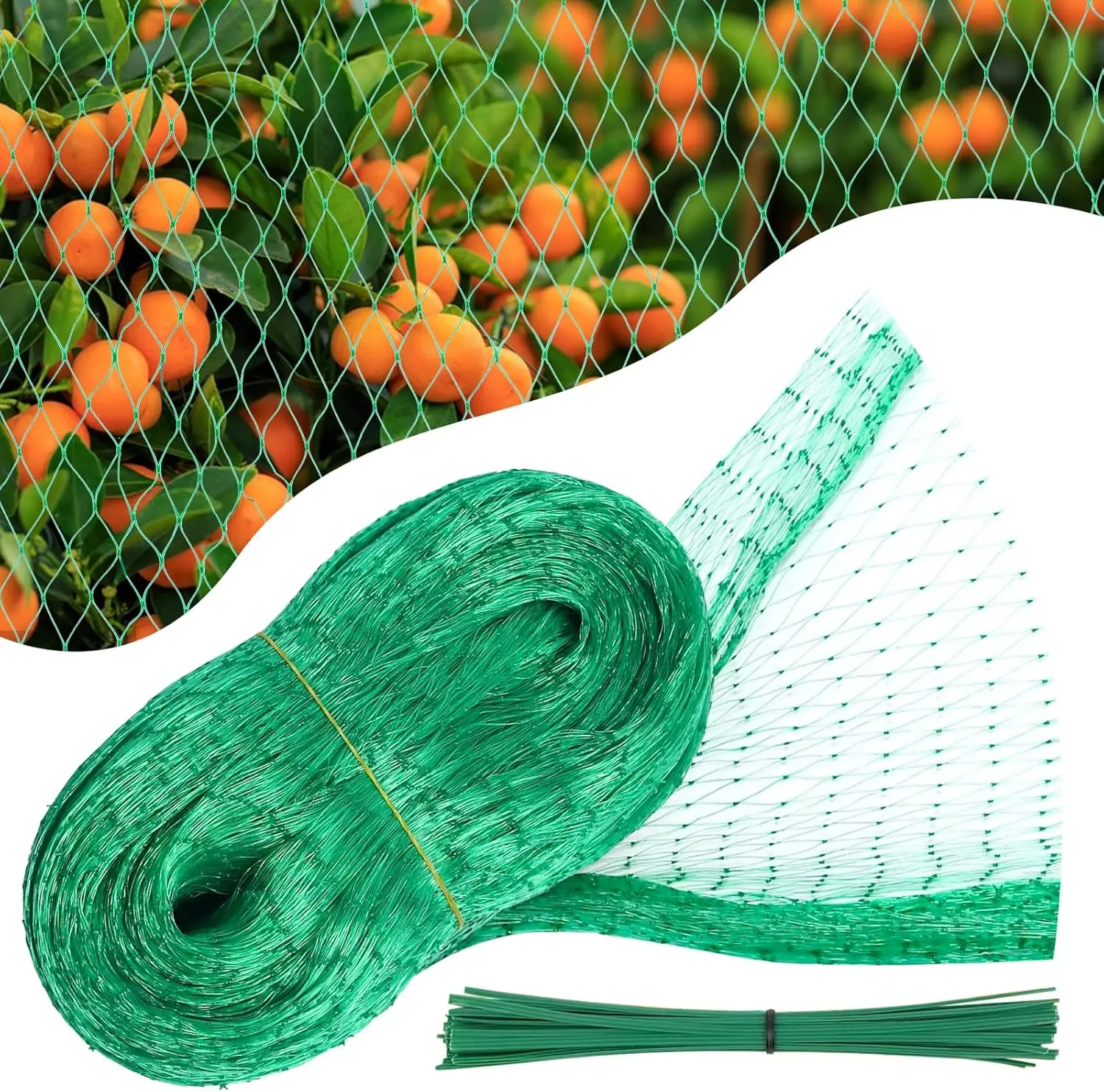 

Green Garden Netting Bird Protection Netting Anti-Bird Netting for Plants Ponds Fruits Vegetables Garden Net