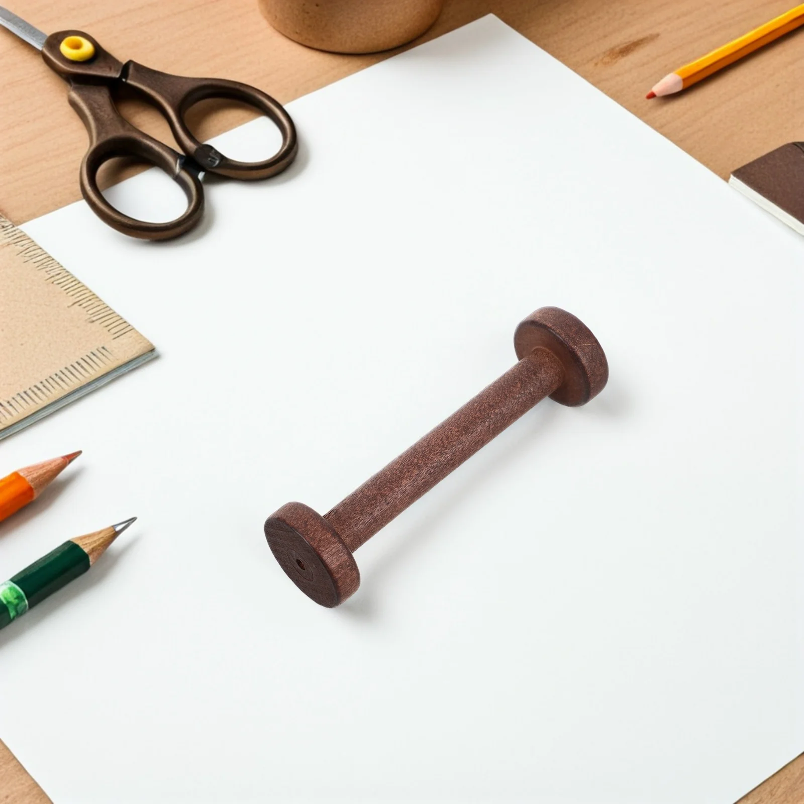 10 قطعة بكرات خيط الخشب الصلب 96 مللي متر بكرات خشبية طبيعية للخياطة والتطريز الغزل المنظم تخزين الحرفية مشاريع ذاتية الصنع #1