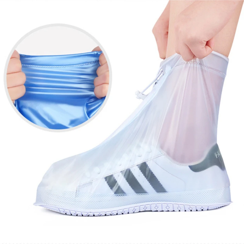 Boots Waterproof Shoe Cover Unisex Adjustable Reusable Rain Boot Cover Non-slip Wear-resistant Protectors Waterproof Shoe Cover