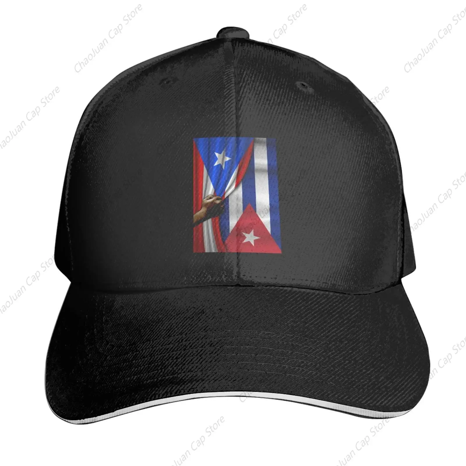 Dad Hat Puerto Rico and Cuba Cuban Flag Baseball Cap for Men Women Snapback Hat Aldult Curved Brim Casquette Truck Hats