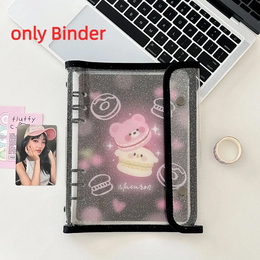 

Ins PP A5 Обложка для переплета вкладыш DIY Альбом Книга Двойная пряжка Маленький буклет для карточек Kpop Органайзер Держатель