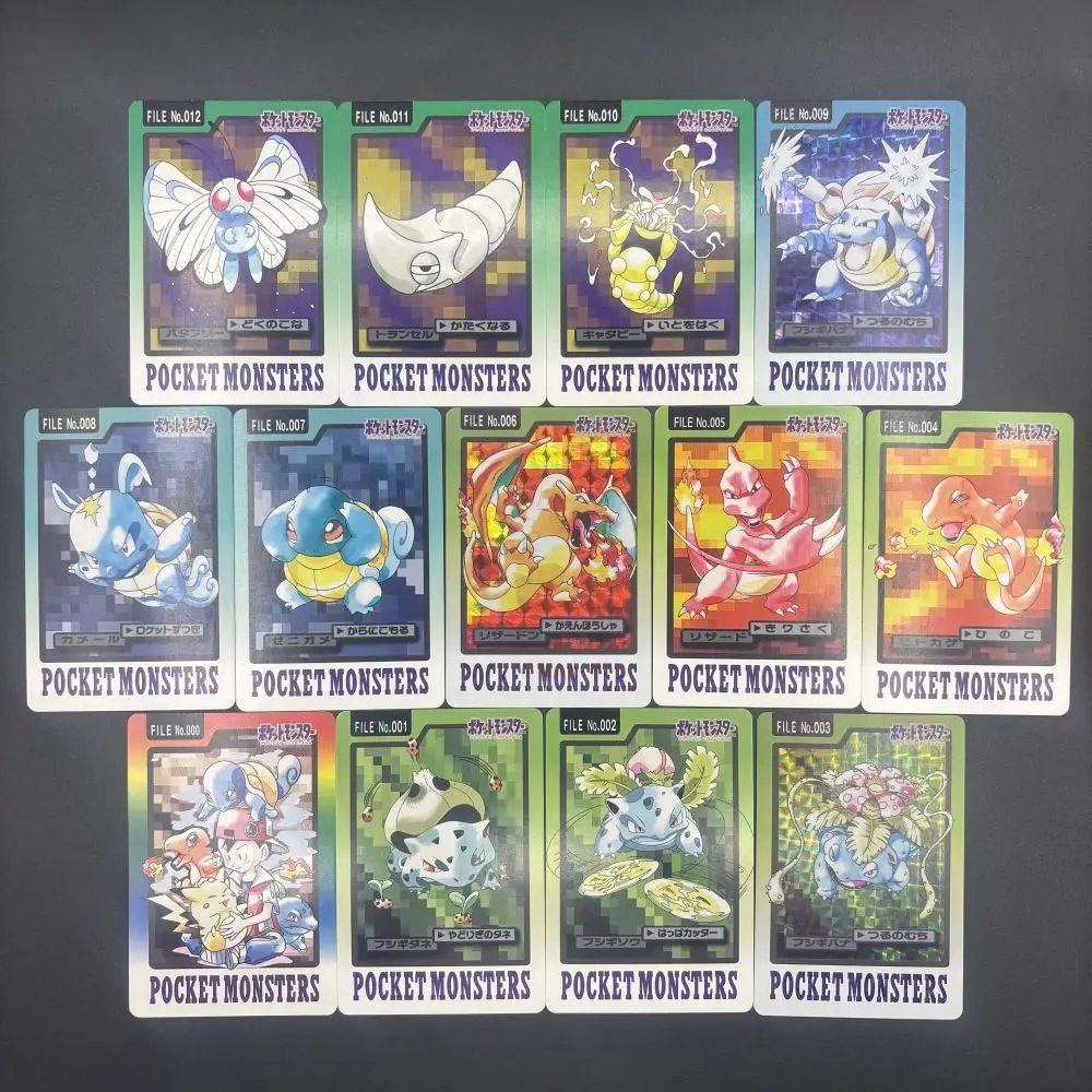 153 unids/set Diy Ptcg generación 1 Eevee Mew Charizard Mewtwo ilustración tarjetas Flash raras clásicas coleccionables de Anime tarjetas de juguete