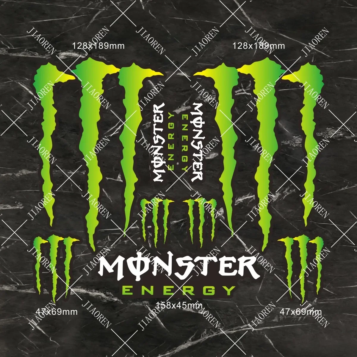 Halloween Monster Energy Adesivos Kit de decalque de capacete emblema de tanque de motocicleta