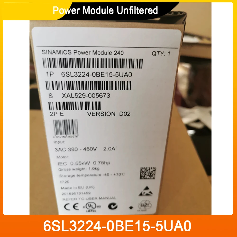 6SL3224-0BE15-5UA0 G120 PM 240 Power Module Unfiltered For SIEMENS SINAMICS