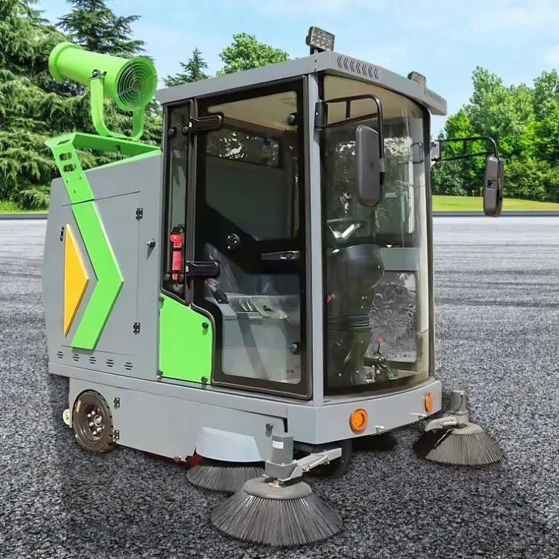 Outdoor Ride On Electric Road Sweeper Multifunctional New Floor Street Clean Machine Barredora Eléctrica