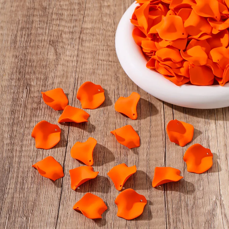 الاكريليك زهرة زهرة البتلة لصنع المجوهرات ، DIY بها بنفسك الملحقات ، الأحمر والأسود والبرتقالي والأزرق اللون ، قلادة الموضة ، 20 قطعة ، مجموعة #3