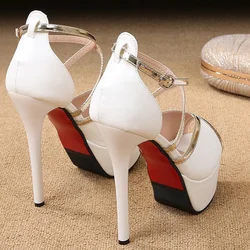 2024 Women 14cm High Heels 5.5cm Platform Pumps Prom Party Red Bottom Peep Toe Formal Elegant Wedding Formal Valentine Shoes