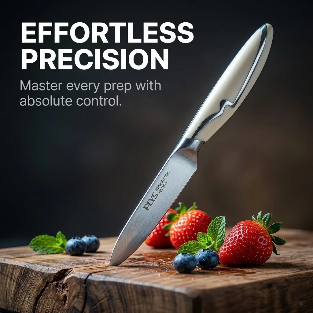 High End Multipurpose Kitchen Small Knife Sharp Stainless Steel Blade Fruit Knife For Home Cooks & Chef Precise Slicing