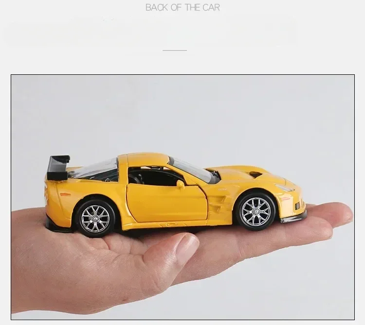 1:36 Chevrolet Corvette C6R C7 Hoge Simulatie Prachtige Diecasts Speelgoed Voertuigen Auto Styling Sportwagen Legering Model Speelgoed Trek Terug