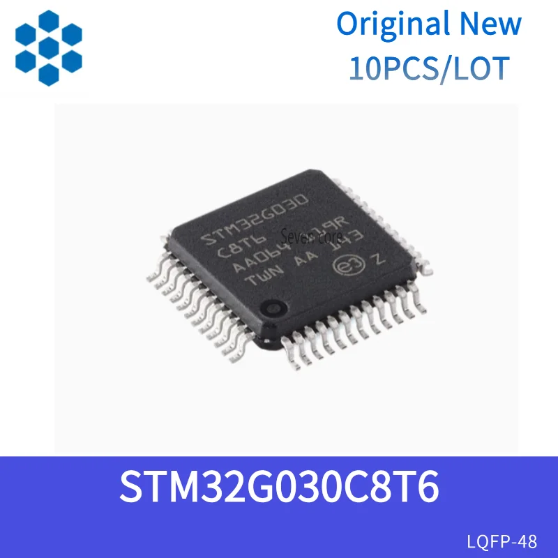 

Original New 10pcs/lot STM32G030C8T6 LQFP-48 ARM Cortex-M0+ 32-bit Microcontroller -MCU