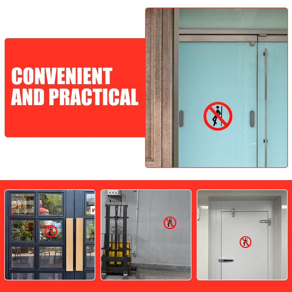 10 قطعة شارات تحذيرية بدون تعلم رسومات جريئة لافتة للنظر علامات أمان للشركات المصانع ملصقات تحذيرية