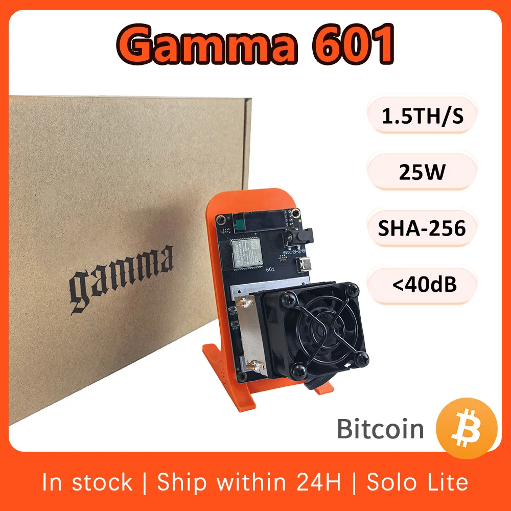 

2026 New Gamma 601/602 1.5-1.7TH/s Bitcoin Miner 25W Ultra Low Power Silent Home SHA256 ASIC Crypto Mining Machine for BTC