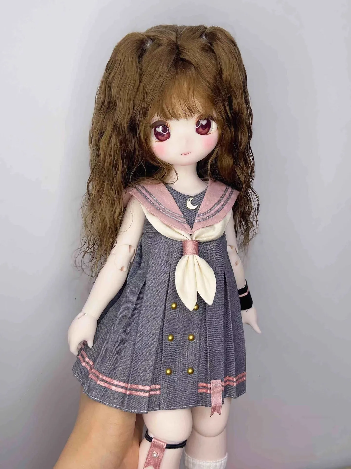 

Волосы куклы Micro Volume Style 1/3 BJD, парик из мохера с твердой головкой и ракушкой для девочек-медведей