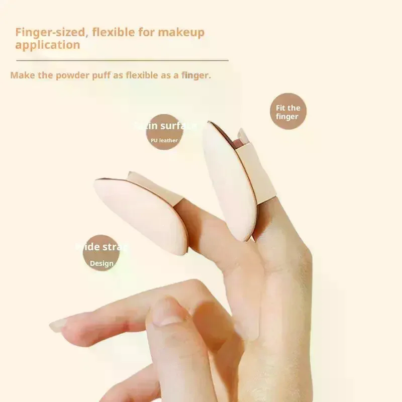 5/10Pcs Mini Finger Puff Foundation Small Teardrop Air Cushion Powder Sponge Face Concealer BB Cream Cosmetic Applicator Makeup