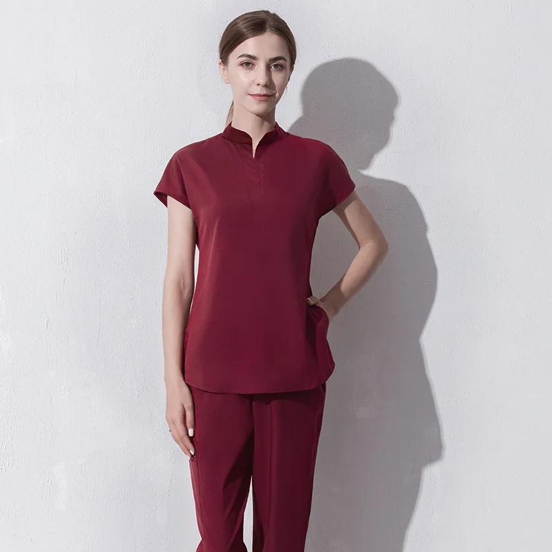 MAQVOB Scrub Uniform Set Custom Design Factory Wholesale Women Work Wear Shirt Pants Dental Clinic Medical Nurse Wear Clothing