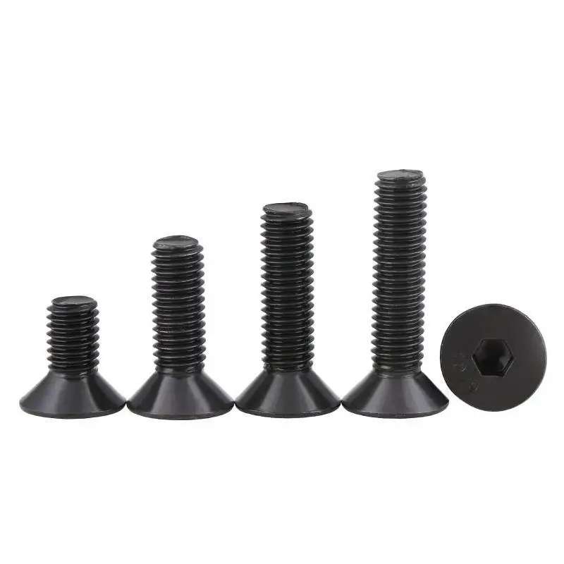 BSW 1/4 1/8 3/16 5/32 5/16 3/8 Grade 10.9 Black Steel British Standard Hexagon Hex Socket Countersunk Flat Head Screw Bolt
