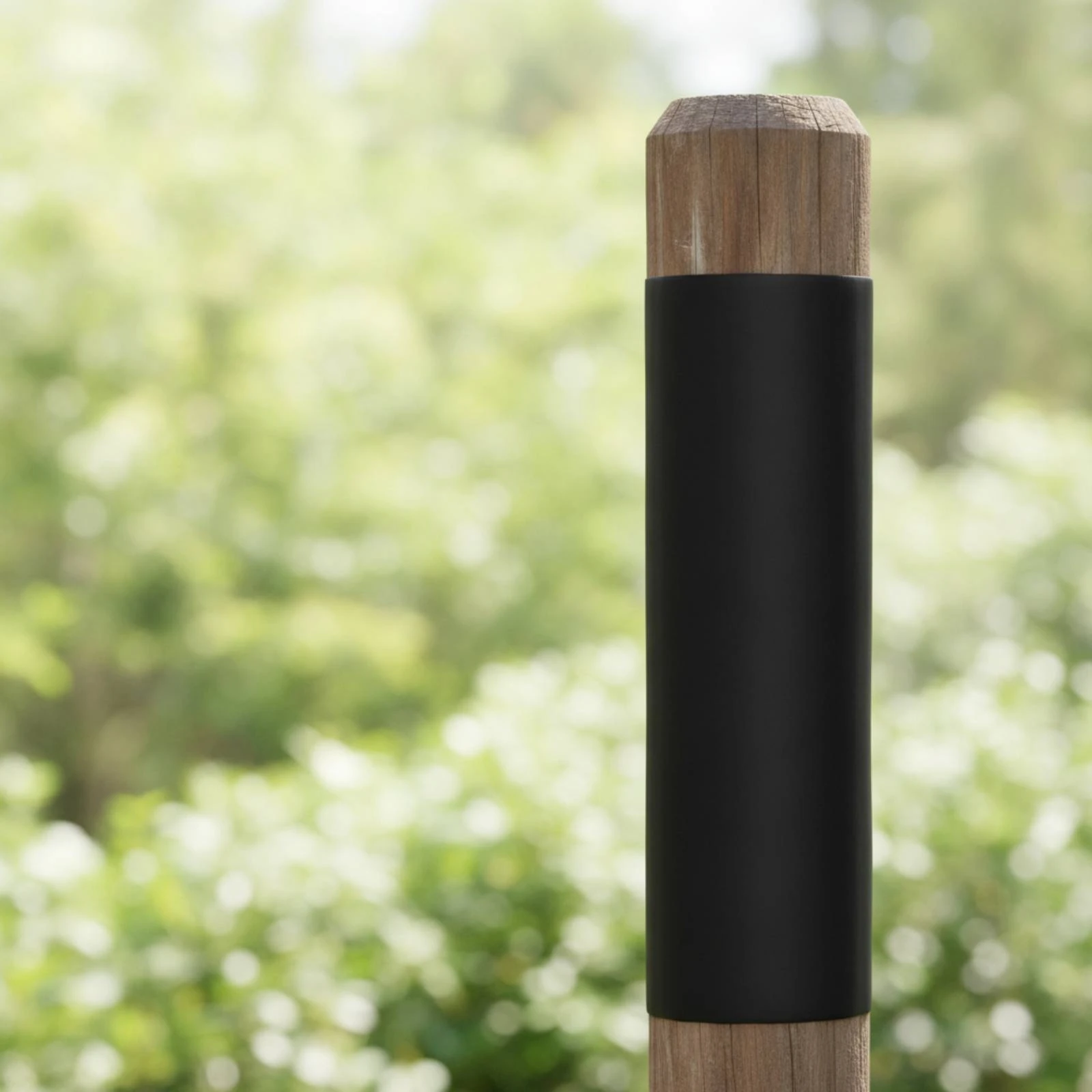 8 Pieces PVC Butyl Fence Post Protection Sheet Trimmable Wooden Fence Post Decay Protection Sheet Easy to Install Good Sealing