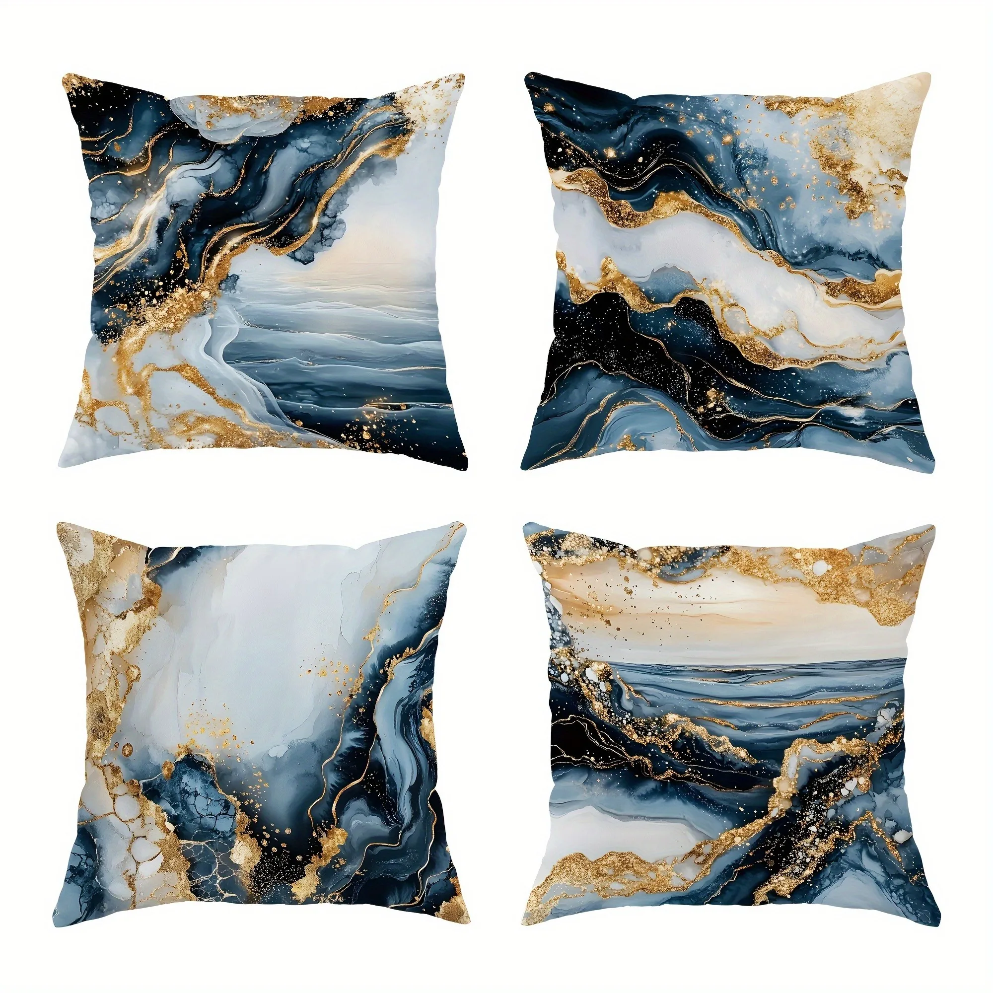 Colorful Fluid Art Pillowcase Bedroom Living Room Sofa Home Decor Polyester Cushion Cover Zipper