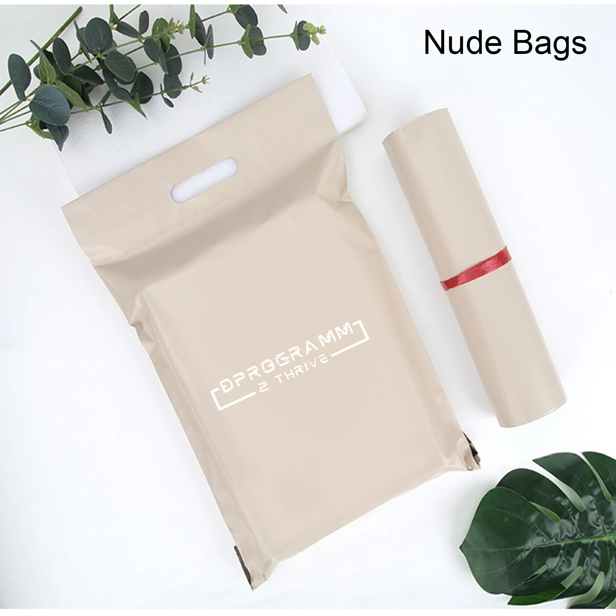 50pcs Custom Bags Handle Bags Self-Seal Adhesive Storage Bag Plastic Poly Envelope Mailer Postal Mailing Bags Custom Brand logo