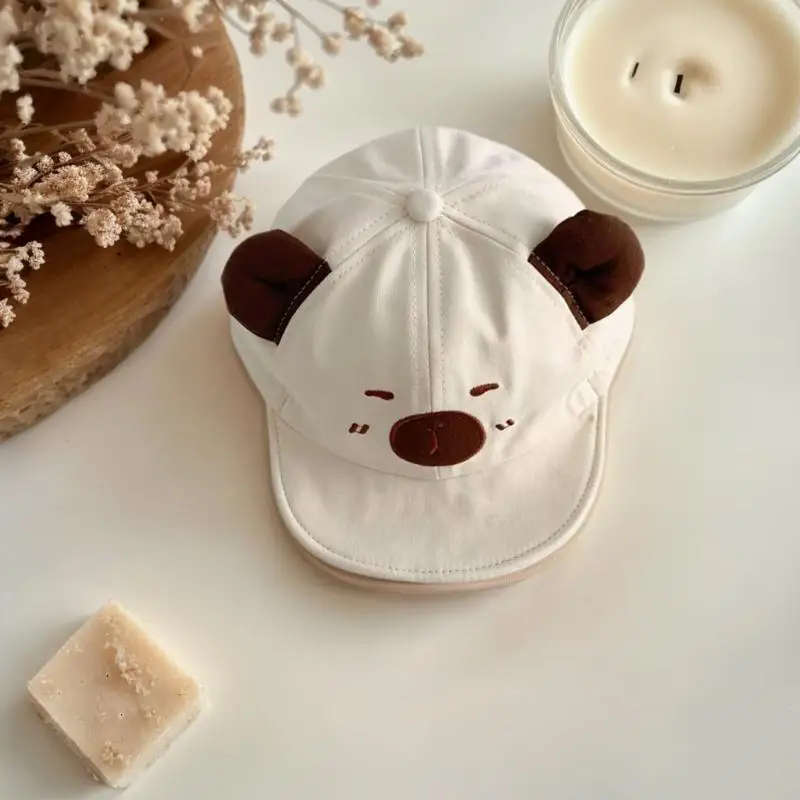 كارتون كابيبارا طفل بطة اللسان قبعة بنين بنات ظلة قبعة القطن الأطفال قبعات البيسبول حافة قصيرة