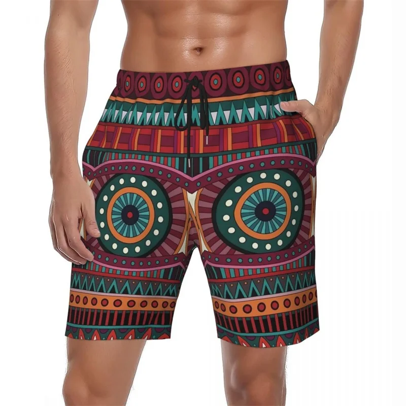 African Print Dashiki Board Beach Shorts Summer Breathable Running Surf Short Pants For Man Oversized Casual Short Hombre