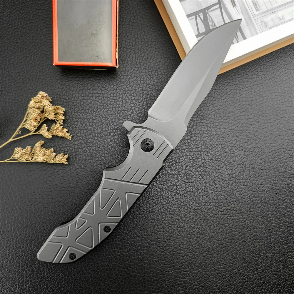 

High Hardness 440C Blade 420 Steel Handle Outdoor Flip Knife EDC Hunting Survival Tactical Pocket Folding Knife