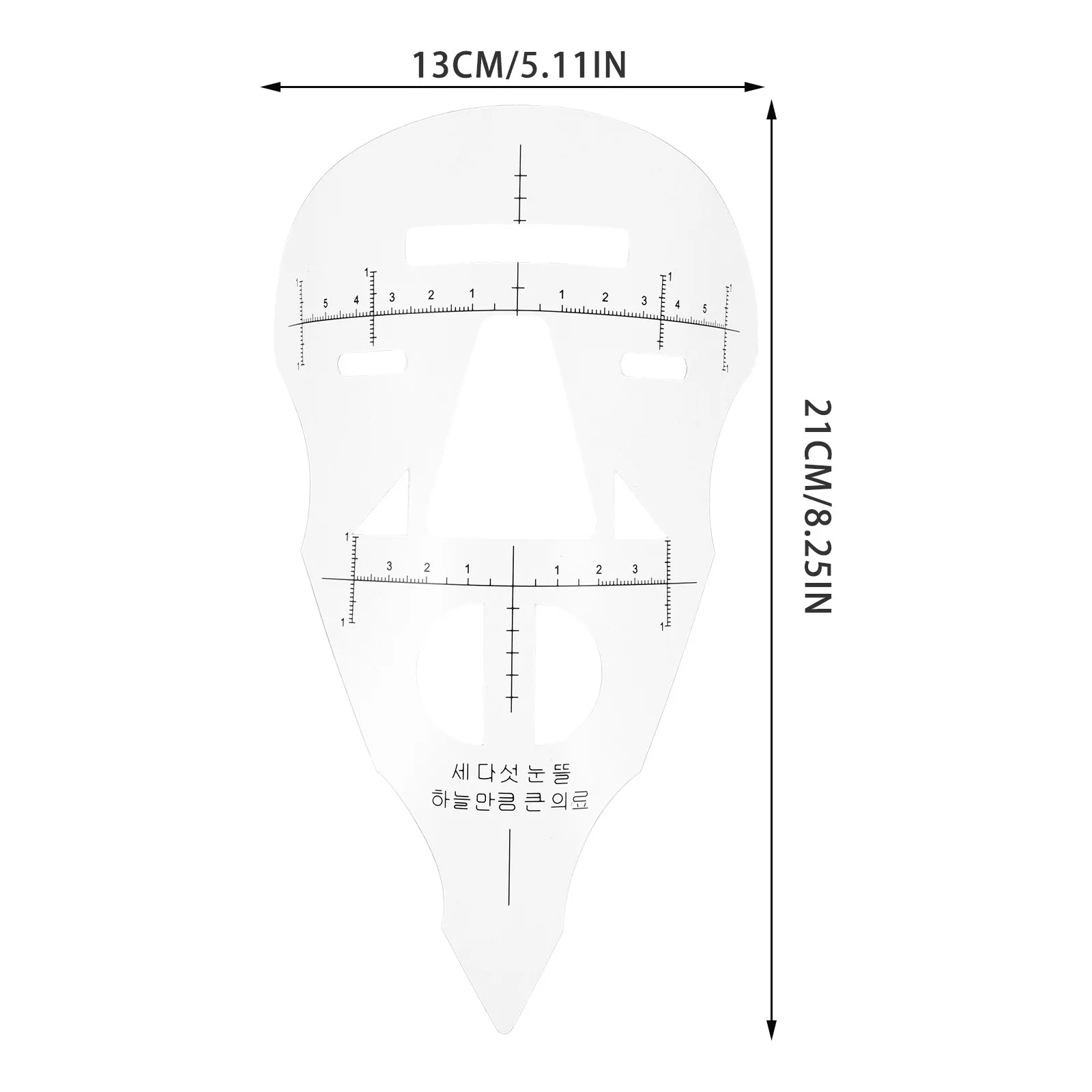 1Pcs Eyebrow Lip Ruler Transparent Measure Tool High Durability Symmetrical Makeup Microblading Eyebrow Ruler Measure Tool