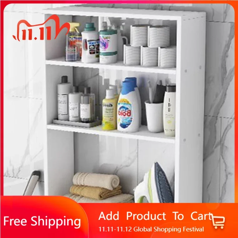 

Display Waterproof Bathroom Cabinet Over Toilet Organizer Modern Slim Display Vanity Storage Stores Mobiletto Room Furniture