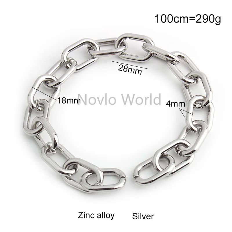 0.5-5meters 18mm 21mm Bags alloy chain Purse Cast Solid chain accessory purse supplies Silver chains