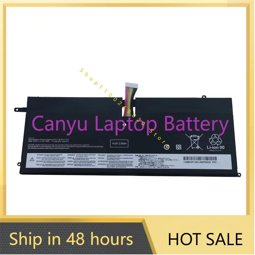 2024 New 45N1070 45N1071  Battery For Lenovo ThinkPad X1 Carbon Series 3444 3448 3460