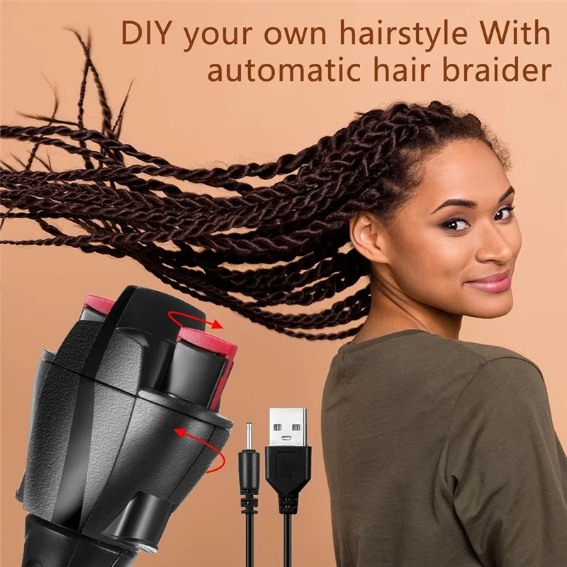 A56X Automatic Hair Braider USB Electric Hair Twister DIY Styling Tool For Hairstyles French Dreadlock Braid Maker For Girl