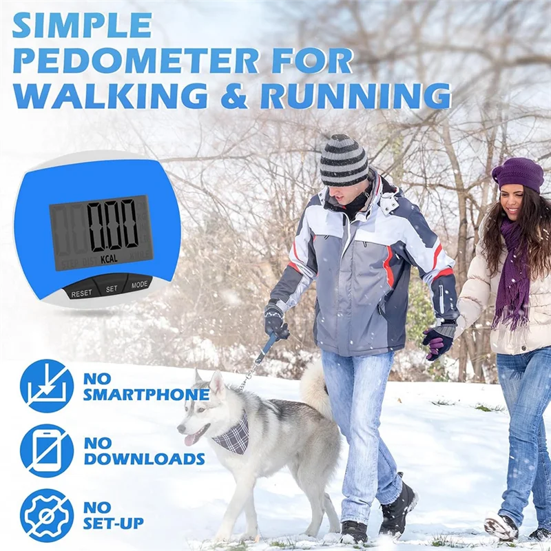 

-A99Z 9-Pack Simple Pedometer For Walking Step Counting, Portable Clip-On Step Tracker For Recording Calorie Consumption