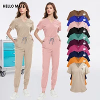 Ropa de trabajo de esteticista Multicolor, uniformes médicos, conjunto quirúrgico, clínica de mascotas, médico, enfermera, traje, accesorios clínicos