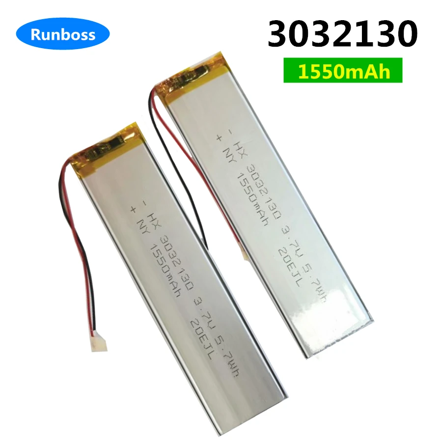 1-10 szt. 3032130 4025130 3.7V 1500mAh akumulator litowo-polimerowa do świateł LED klawiatura Bluetooth wideorejestrator samochodowy GPS PSP