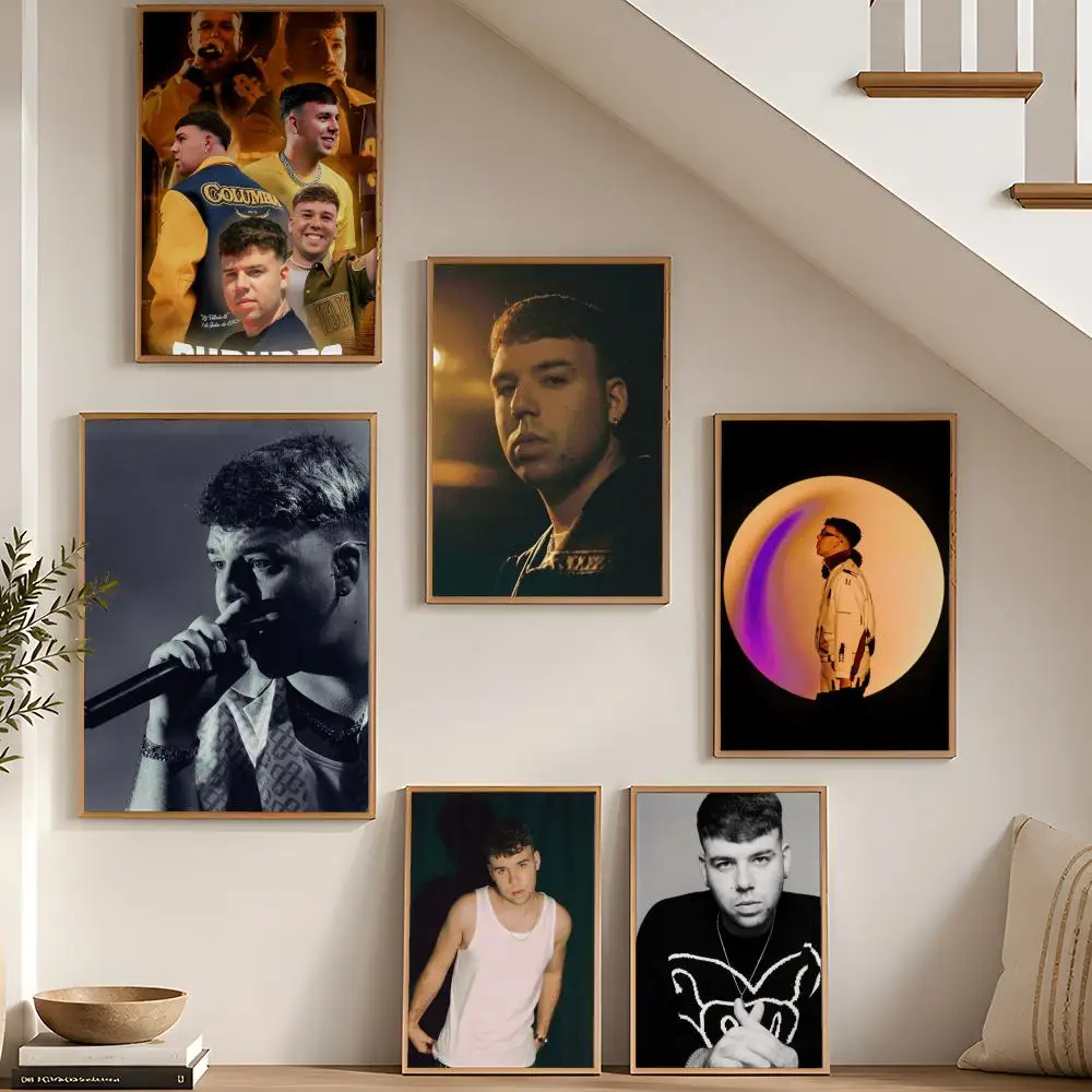 Rapper Q-Quevedo Poster Stickers HD Painting Self-Adhesive Art for Bedroom Living Room Home Decor Modern Wall Decals Gift