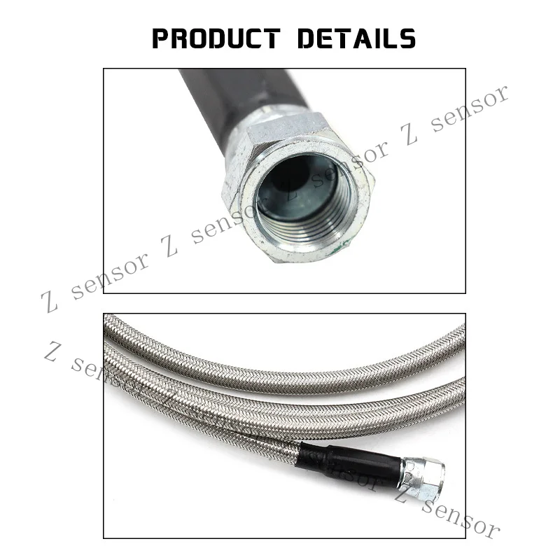 RRR+ 52& Stainless Braided Transmission Cooler Hose Lines for Chevy TH350 700R4 TH400 view 3