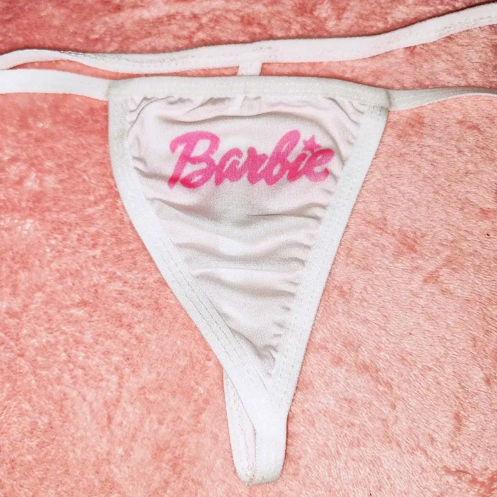 2023 Barbie Sexy Girls Panties Kawaii Cartoon Ladies Anime Barbie Letter Printing Briefs Thong for Women T Pants Underwear Gifts