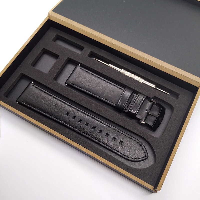 Para armani pulseira de couro genuíno compatível com ar1732/1733/1730 cinta para masculino couro de vaca preto watbands 20mm 22mm