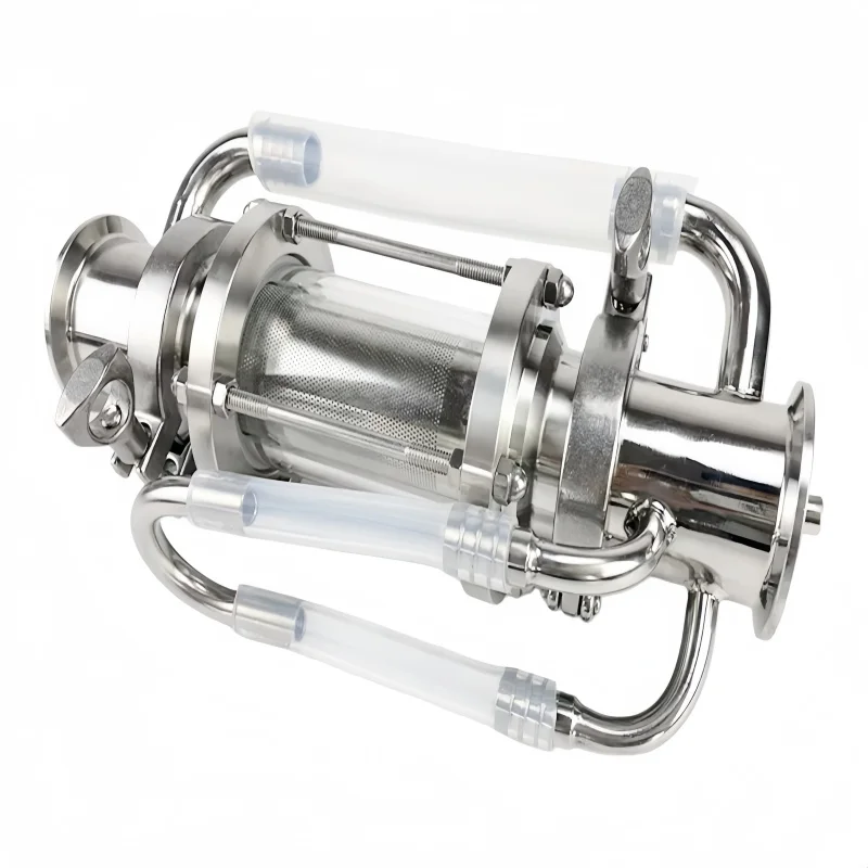 Juego de extractores de Soxhlet sanitario od91 mm, 3 "(76mm), con cesta de filtro de 420ml para destilación, SS304