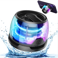 Altavoz Bluetooth portátil magnético, Mini caja de sonido, barra de sonido estéreo HiFi, altavoz inalámbrico con luz LED de Color, soporte para teléfono