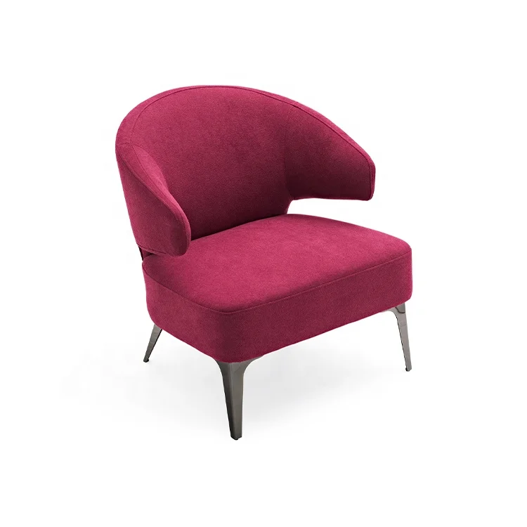 

vu-Modern Classical Black Stainless Steel Leg Sofa Armchair Living Room Lounge Chair for Home Hotel Hall&