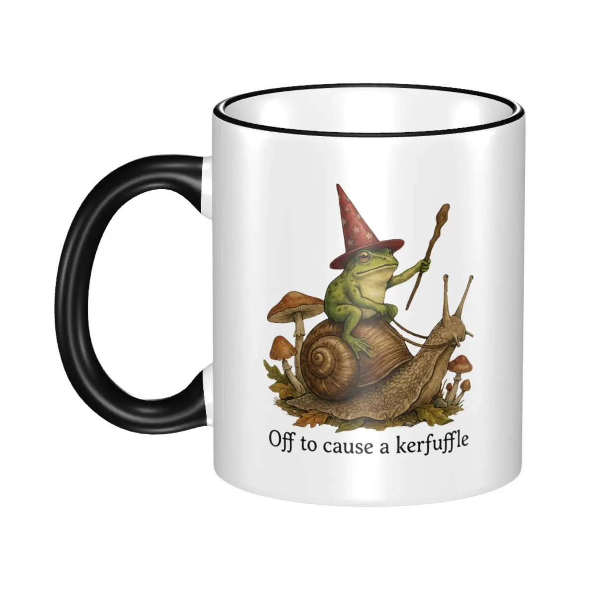 Off To Cause A Kerfuffle Funny Quote Gift Mugs for Kids Adult Cute Tea Cup Birthday Present for Office