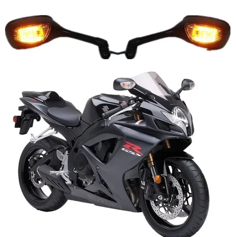 For Suzuki GSXR 600 GSX-R 750 2006-2021 GSXR 1000 2005-2015 K6 K7 K8 Rear View Turn Signal Motorbike Acsessories Mirrors