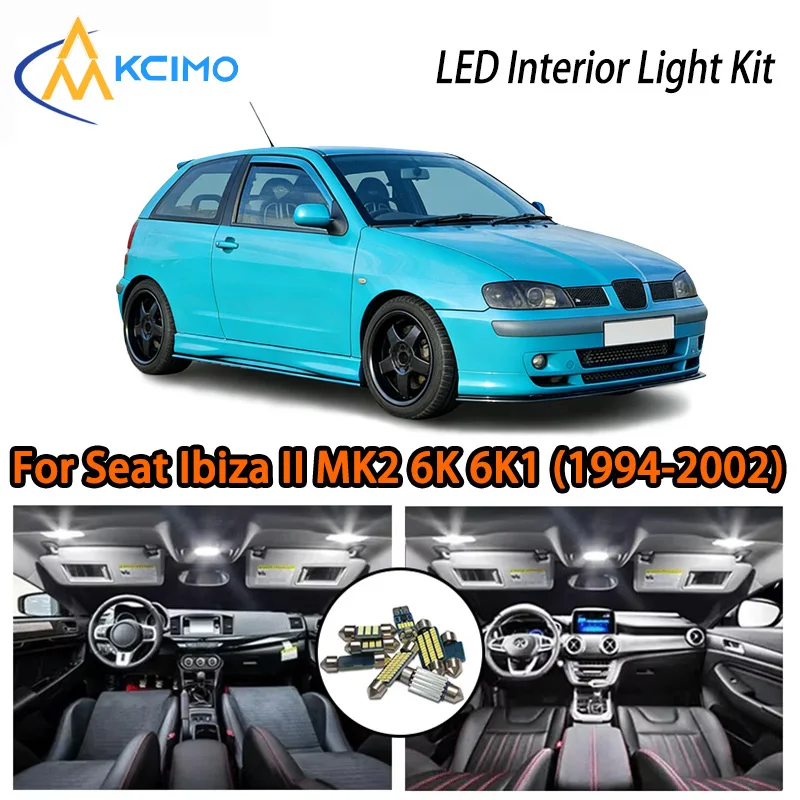

LED Interior Light Kit For Seat Ibiza II MK2 6K 6K1 (1994-2002) ,Superior Quality, Long Lifespan，Premium Dual-Color