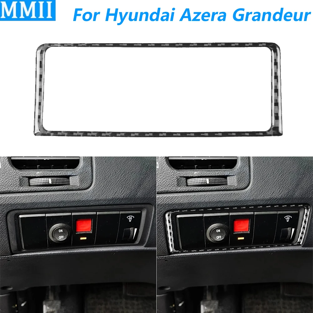 

Для Hyundai Azera Grandeur TG 2006-2011: накладка на панель управления фарами из углеродного волокна, аксессуар для автомобиля, наклейка