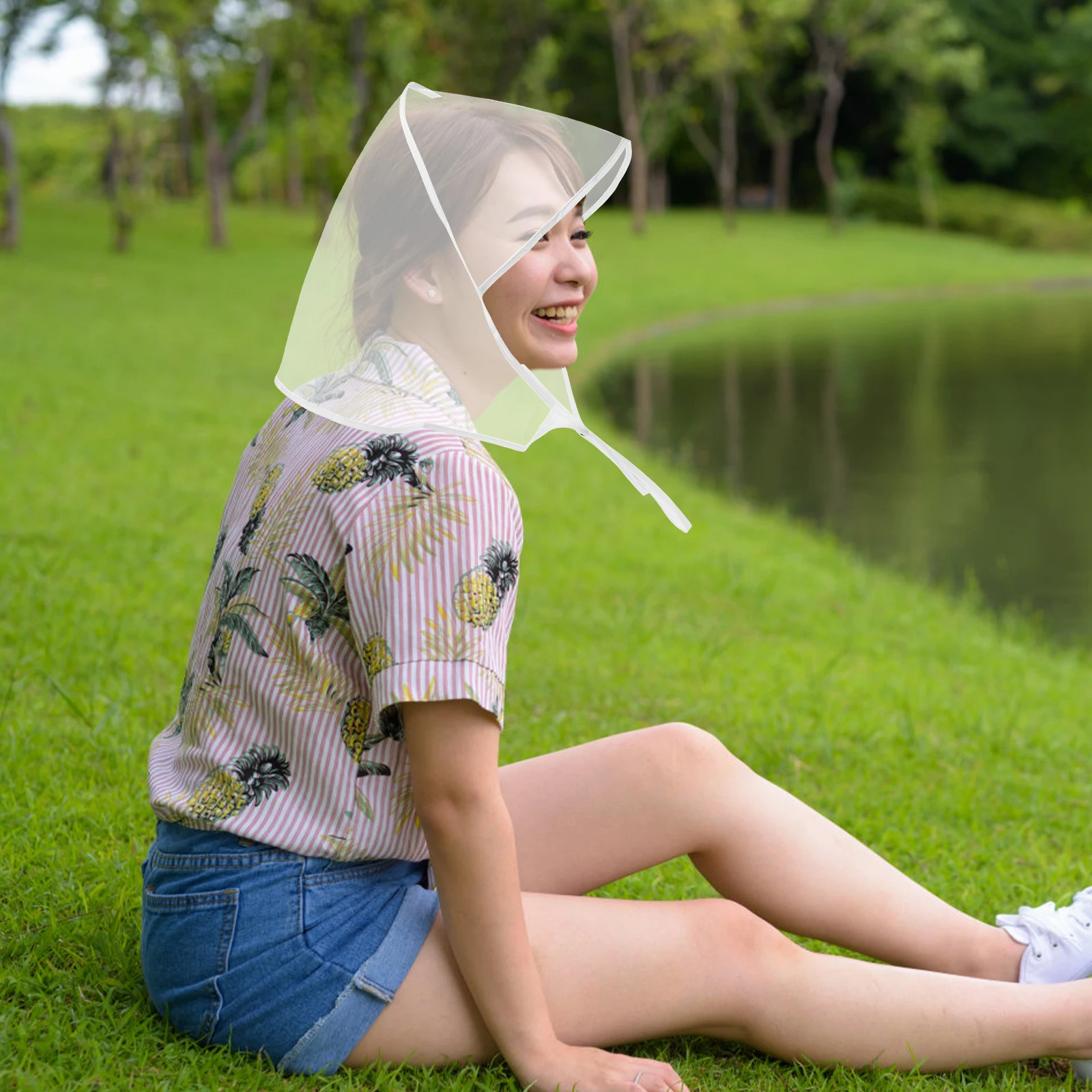 

5Pcs Durable Waterproof Hats Clear Rain Bonnets For Women Kids Students Elderly Compact Folding For Bad Weather Protection